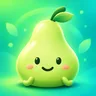 PeerTry cheerful pear mascot icon